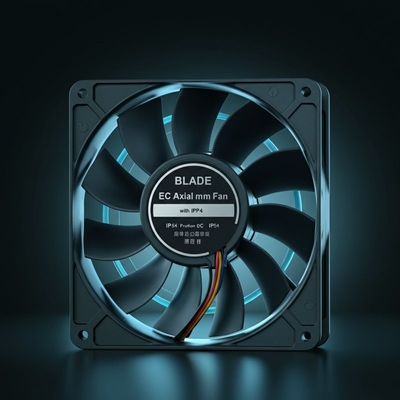 ใบมีด 225 มิลลิเมตร ทนต่ออุณหภูมิสูง 60 °C กับ IP54 EC Axial Fan