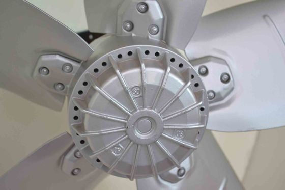 1250rpm มอเตอร์โรเตอร์ภายนอก AC Axial Flow Fan 450mm Blade เฟสเดียวสี่เสา